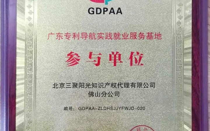 三聚陽光佛山分公司入選廣東省專利導(dǎo)航實(shí)踐就業(yè)服務(wù)基地參與單位